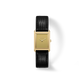 Virgil Lizard Embossed Watch, Gold/Black – front view of rectangular gold case