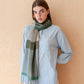 Lambswool Oversized Scarf Green Check