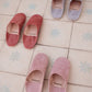 Suede Babouche Slippers Lilac