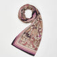 Deco Blooms Candy Stripe Border Midweight Scarf