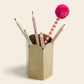 Scallop Edge Metal Pen Pot