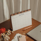 Floral Gingham Spiral Monthly Desk Pad