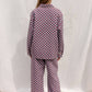 Cotton Pyjamas Blue Checkerboard
