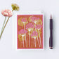 Pink and Gold Floral Card