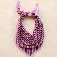 Merino Triangle Scarf Pink Stripe