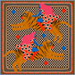 Rise and Roar Bandana by Mur by Ayca, 25 inch cotton silk bandana