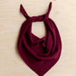 Merino Wool Triangle Scarf in Burgundy