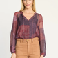 Sophie Top Dusky Geo