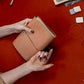 Friend Notebooks - Refillable Notebook Folio > Saddle Brown Trifold
