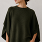 Cotton Cashmere Cape Sweater