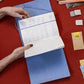 Friend Notebooks - Refillable Notebook Folio > Periwinkle Blue Trifold