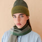 Cashmere & Merino Beanie Olive Two-Tone