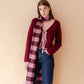 Lambswool Skinny Scarf Berry Gingham