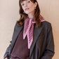Merino Triangle Scarf Pink Stripe