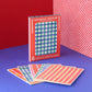 Blue and Green Squares Letterpress Card