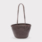 Handwoven Leather Bucket Bag 