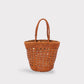 Leather Woven Bucket Bag
