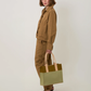 Jaunt Merino Wool Midi Tote Dew, Brine Vachetta