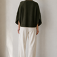Cotton Cashmere Cape Sweater