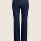 The Valentina Super High Rise Straight Magnolia by Favorite Daughter, flat lay front