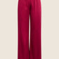 The Everything Pant Cranberry by Favorite Daughter, flat lay front