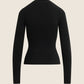 The Heritage Long Sleeve Black by Favorite Daughter, flat lay back