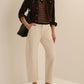 The Major Pant Winter White by Favorite Daughter, styled front view